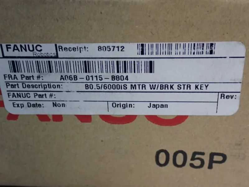 FANUC .35 KW BIS 0.5/6000 AC SERVO MOTOR  -  A06B-0115-B804