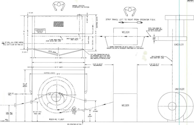 10" x .135" KENT MODEL #R229 VERTICAL FLOOP, COIL STRIP ACCUMULATOR, NEW IN 2021: YOBRO #24309
