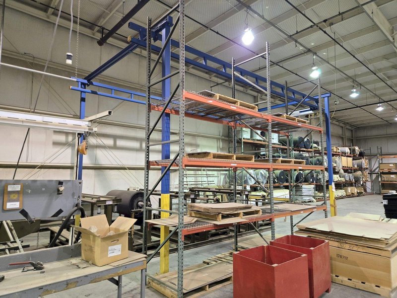 50.5' X 19' 1 TON GORBEL OVERHEAD CRANE SYSTEM. STOCK # 0772326