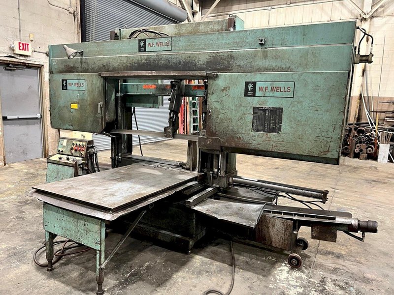 W.F. Wells 25&quot; X 40&quot; Model B-25-III Used Horizontal Dual Column Bandsaw For Sale - 1993