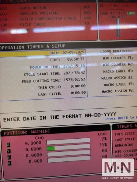 HAAS EC-400PP CNC Horizontal Machining Center, 2011 - LOW HOURS