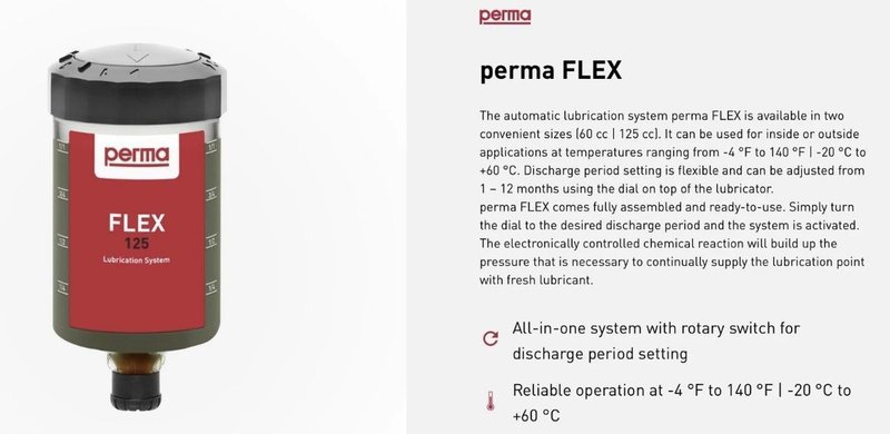 PACK OF 10 - PERMA Flex Automatic Lubrication Systems 125cc Mobil Grease XHP 221