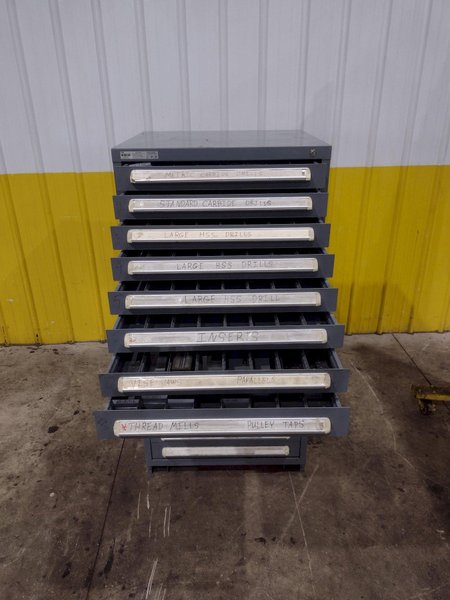 15 DRAWER STANLEY VIDMAR PARTS CABINET 30" X 27.5"X 60" : YOBRO 25552