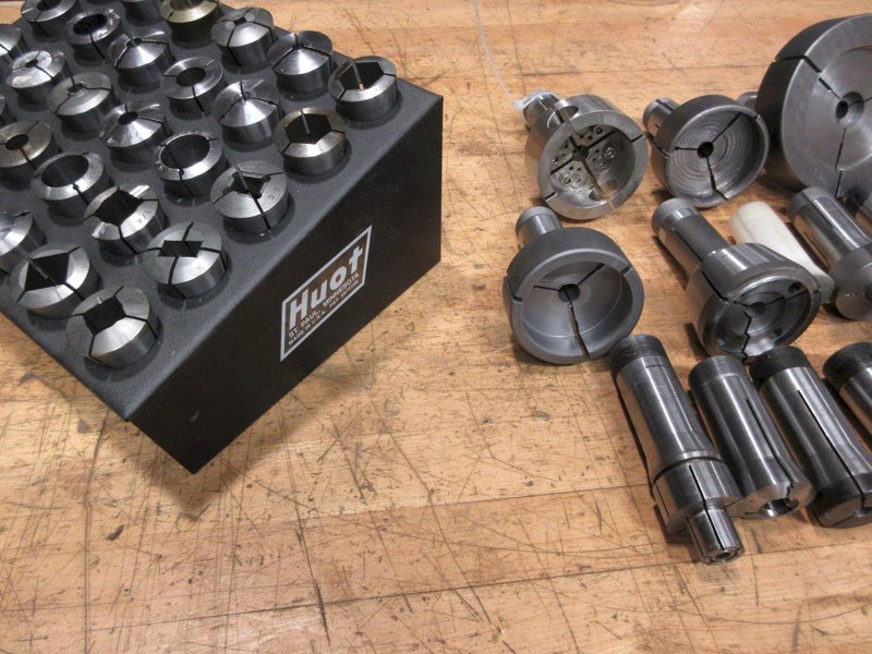 5C Collets w/ Hout Rack  &amp; 5C Step Collets- Auction Item