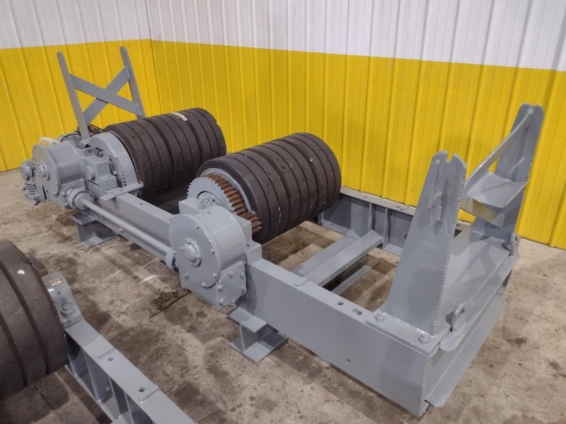 120 TON (240,000 LBS) RANSOME PANDJIRIS POWERED TANK TURNING ROLLS, POWER &amp; IDLER: STOCK #23143