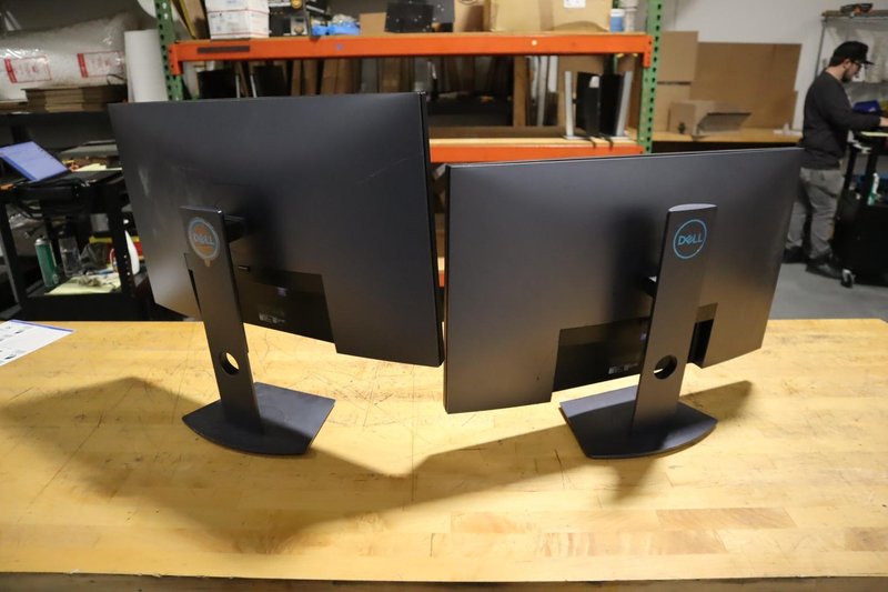 Dell 27&quot; Monitors (2) with Swiveling Height Adjustable Stands ** No Cables Included**- Auction Item