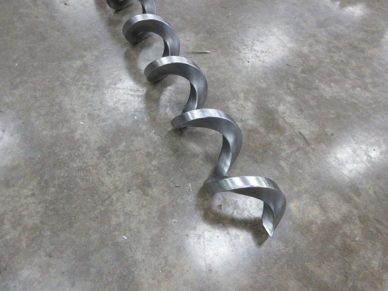 Used Haas VF-3 Chip Auger Screw, 108" x 3.75" Diameter with 1.5" OD Coupling End