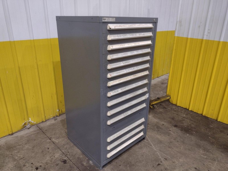 15 DRAWER STANLEY VIDMAR PARTS CABINET 30" X 27.5"X 60" : YOBRO 25552
