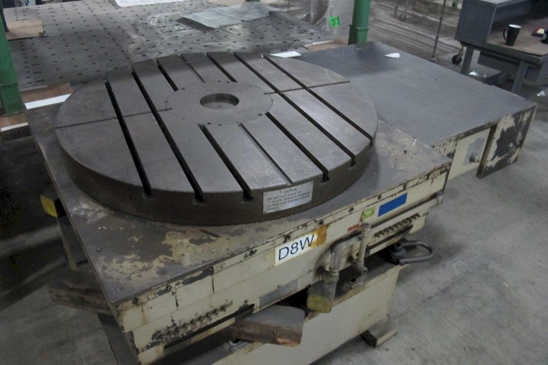 48&quot; Giddings &amp; Lewis CNC Hydrostatic Contouring Rotary Table with Inductosyn Scale &amp; Riser, New in 1993 (2005 Update)