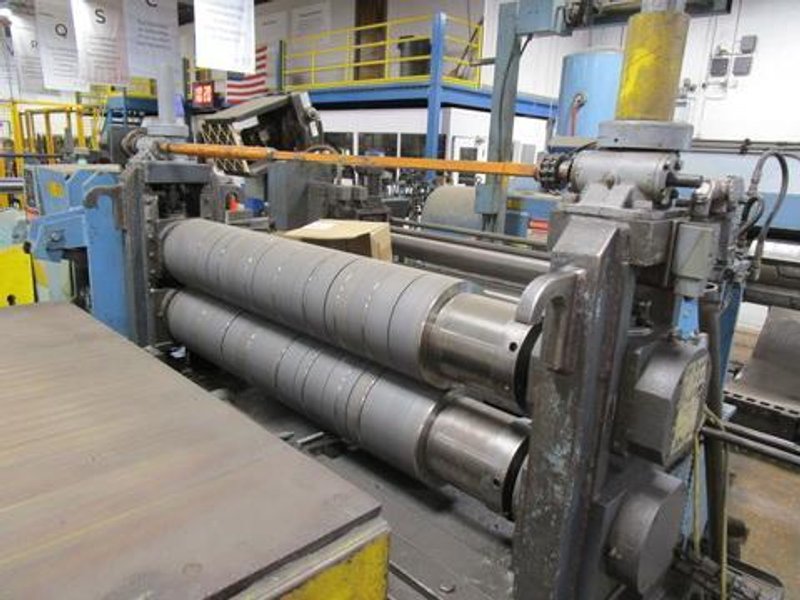48" (1220mm) x .134" (3.4mm) x 20,000# Paxson Loop Slitting Line with 3 Heads