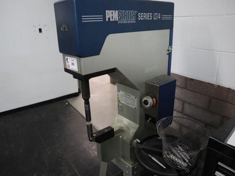 PemSerter Model LT4 Pneumatic Hardware Press on Metal Stand- Auction Item