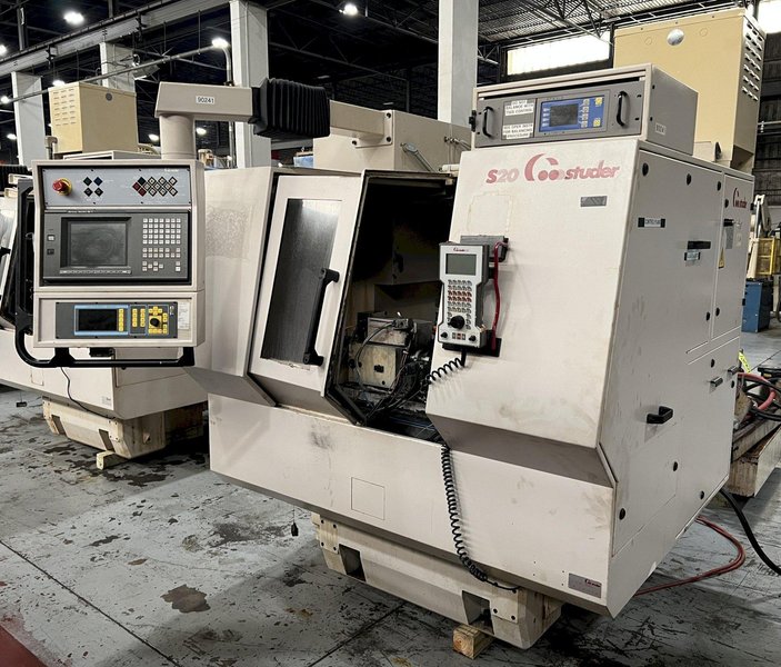Studer S20 CNC Plain Cylindrical Grinder with Combination Plain/Angle Wheel Head and Swiveling Work Head.