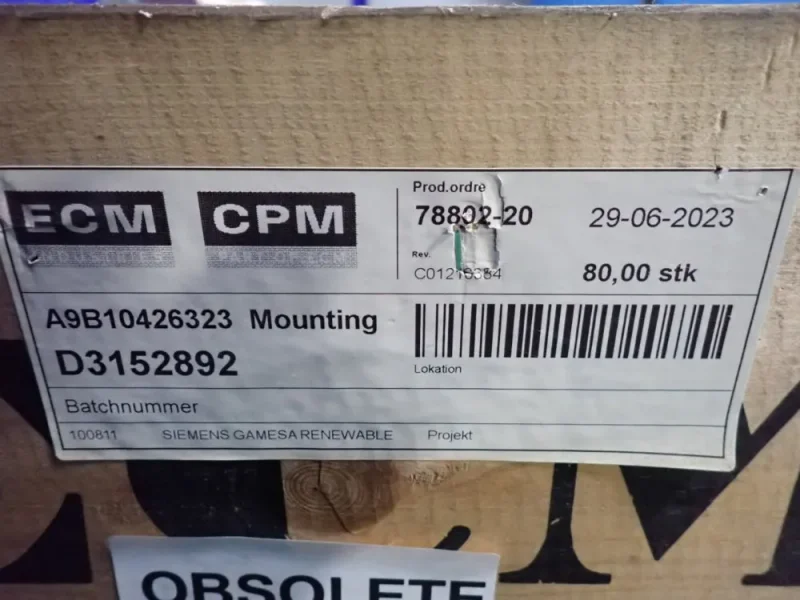 ECM INDUSTRIES 1140X100X10 mm MOUNTING BRACKETS  -  A9B10426323