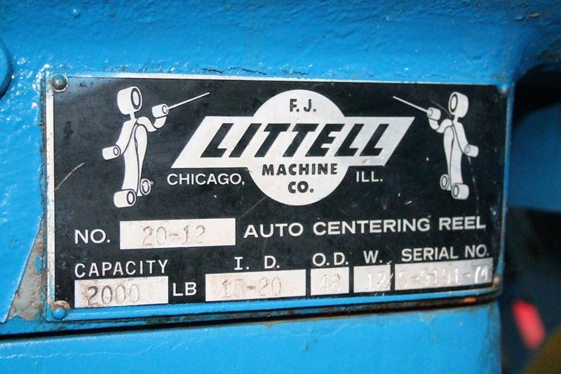 2000 LB 20-12 LITTELL DOUBLE END COIL REEL: STOCK #54823