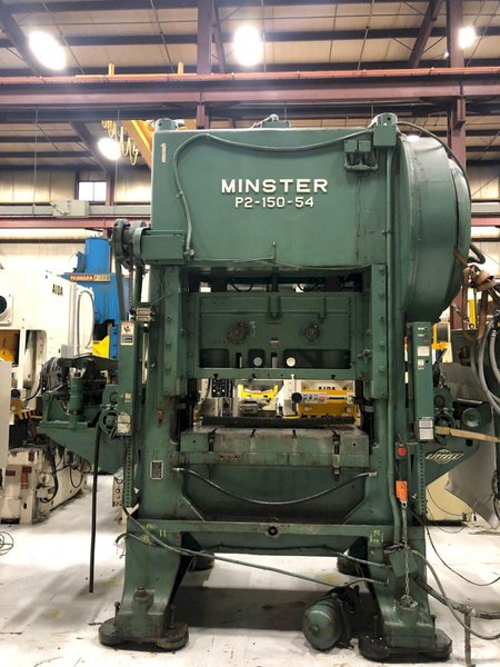 150 Ton MINSTER P2-150-54 "Piece-Maker" Straight Side Metal Stamping Press