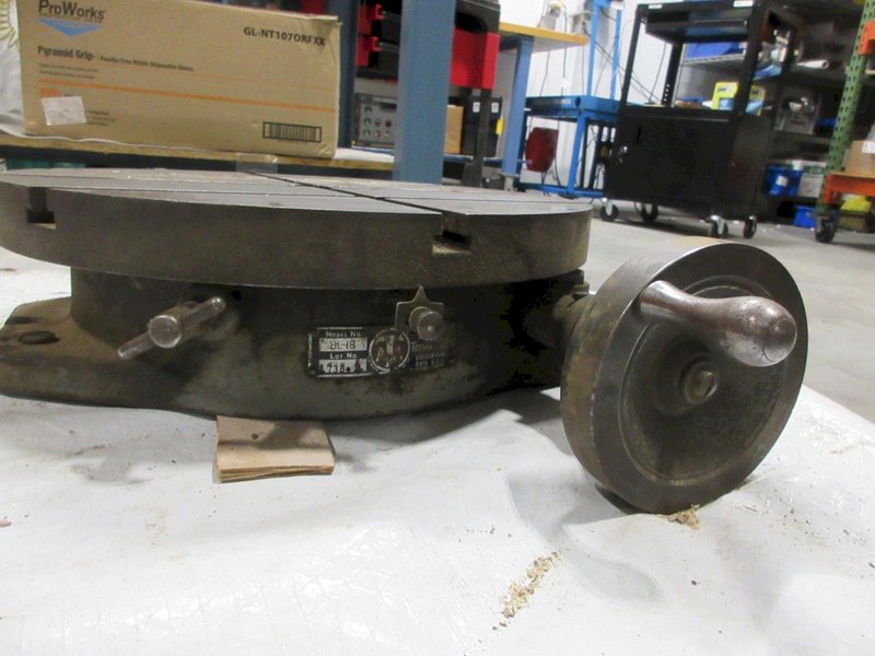 Troyke 18" Manual Rotary Table with T-Slotted Table- Auction Item