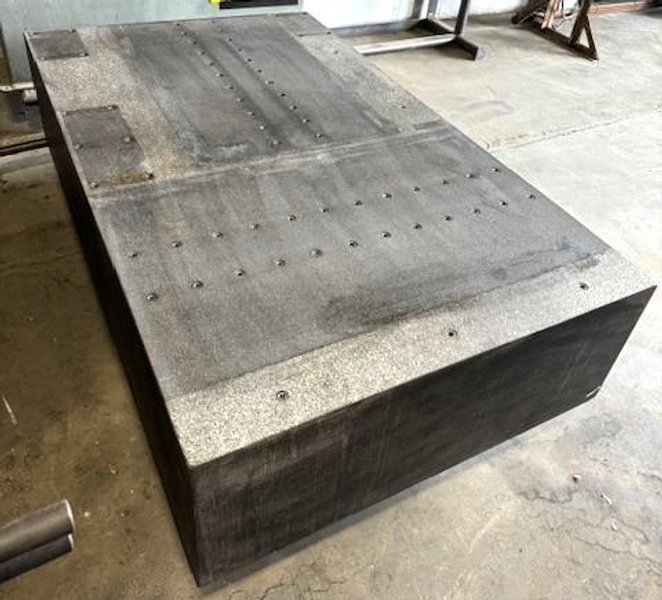 48&quot; x 79&quot; Granite Surface Plate, 18&quot; Thick, Drilled &amp; Tapped