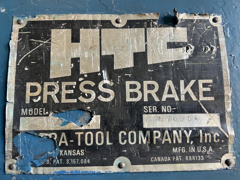 200 TON x 14&#039; HTC MODEL #200G-14 HYDRAULIC PRESS BRAKE: STOCK 18561