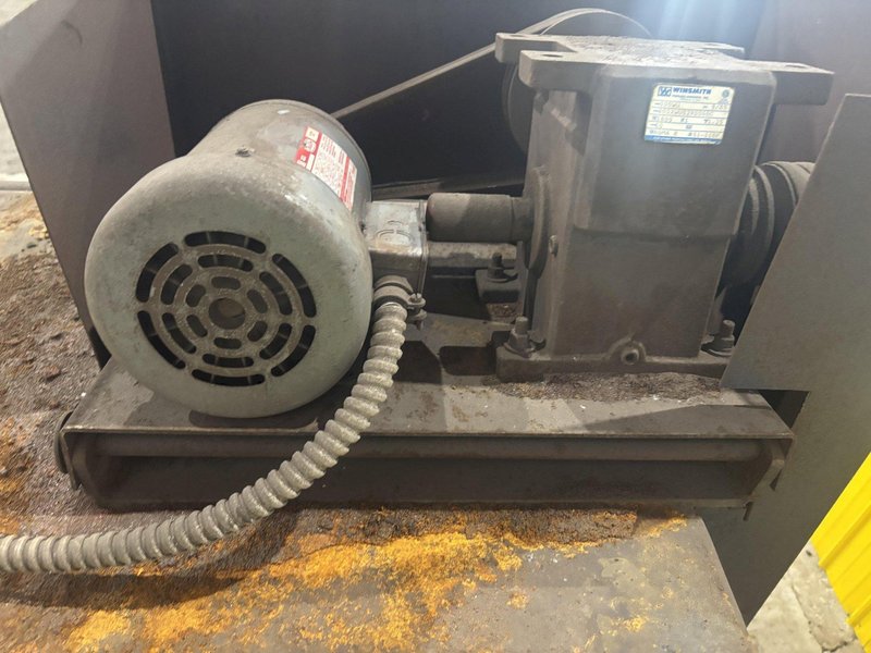 LS INDUSTRIES BARREL TYPE TUMBLE BLAST MACHINE &amp; DUST COLLECTOR: YOBRO #24013