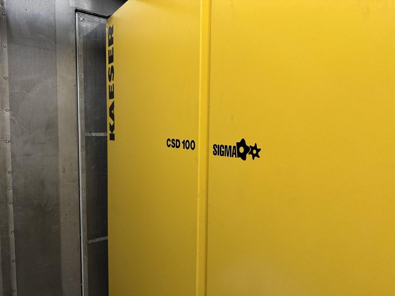 2018 Kaeser model CSD 100 sigma air cooled air compressor s/n 1290, 100 hp, 494 cfm, 9,175 run hours, 6,582 load hours