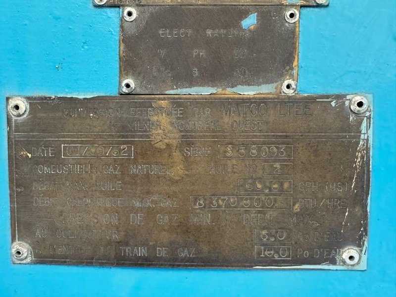 Cleaver-Brooks 8.375MM BTU Oil-Fired Boiler System – 1962 – Complete Steam Package