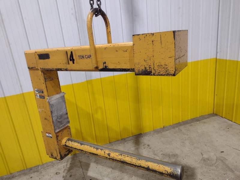 4 TON CALDWELL MODEL#81P-4-50 C HOOK ROLL LIFTER: STOCK #22715