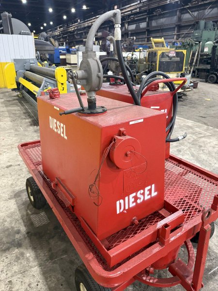2 TANK DIESEL GAS ROLLING TRANSFER TOW CART: YOBRO #23997