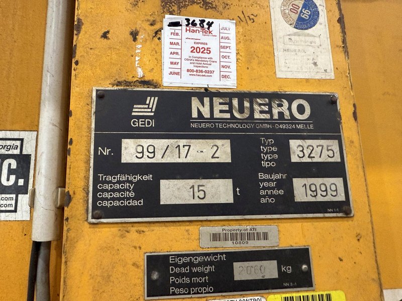 (4) 15 TON (120,000 LBS TOTAL) NEUERO / RAILQUIP MODEL #3275 HEAVY DUTY MOBILE JACK LIFTS: YOBRO #23869