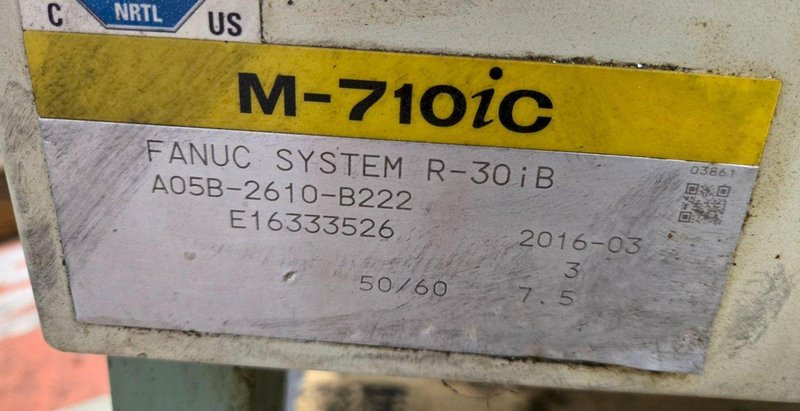 FANUC M-710IC-50 ROBOT / R-30IB CONTROLLER A05B-2255-C102 INCLUDED USED