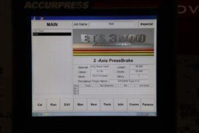 250 Ton x 12 Ft Accurpress Advantage CNC Press Brake, Model 725012