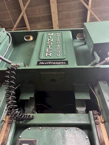 150 TON MINSTER E2-150-42-30 HEVI-STAMPER STRAIGHT SIDE PRESS. STOCK # 0882825