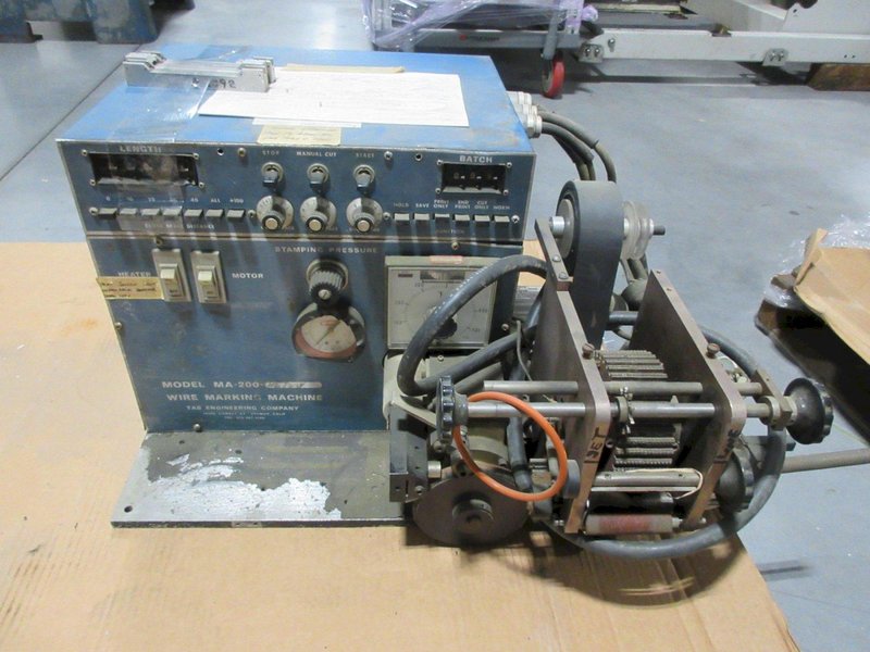 TAB Engineering Wire Marking Machine, Model MA-200- Auction Item
