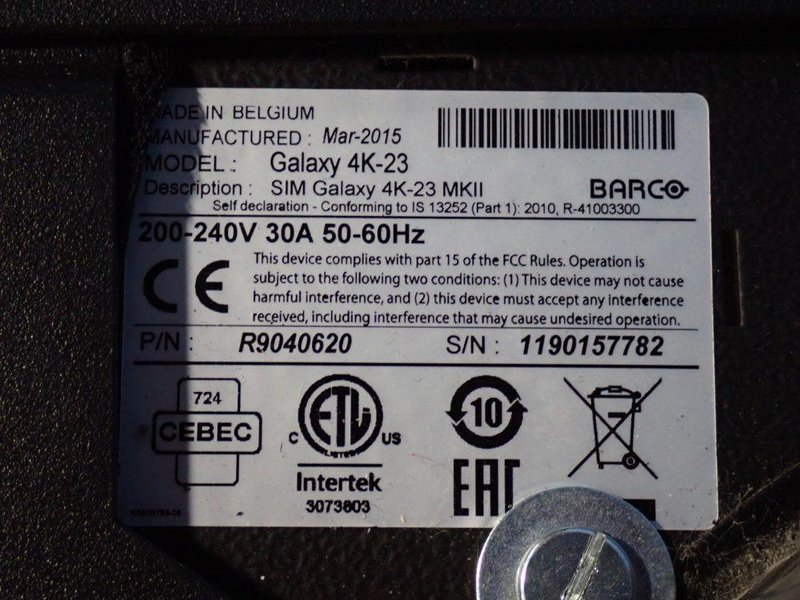 BARCO PROJECTOR  -  GALAXY 4K-23