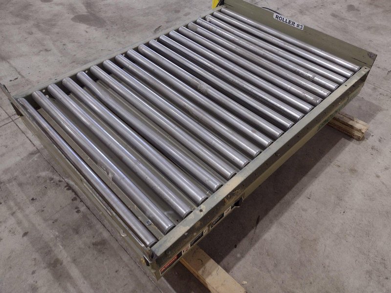 3800 LBS X 60" X 42" SOUTHWORTH MODEL #LS4-36 HYDRAULIC SCISSOR LIFT TABLE WITH ROLLER TOP, 110 VOLT: STOCK #20883