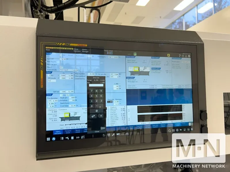 165 TON 8.8 OZ MILACRON ALPHA-S150iB ROBOSHOT INJECTION MOLDING MACHINE MFG 2021