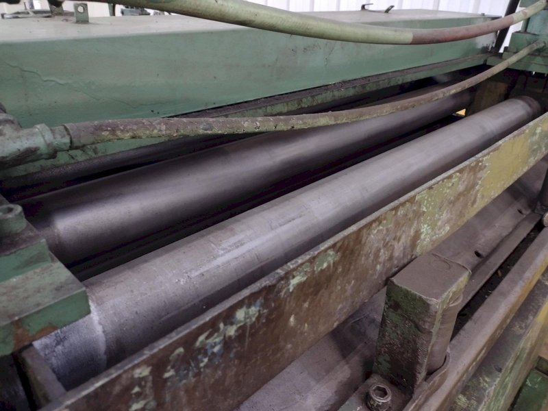 54" X 10 GAUGE DALLAS AIR FEED WITH EDWARDS SHEAR CUT TO LENGTH LINE: STOCK 15968