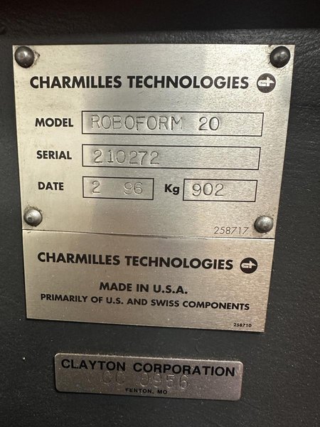 1996 Charmillies Roboform 20 Sinker Type EDM
