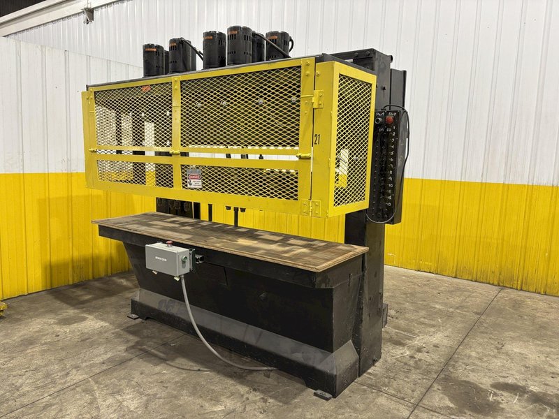 8 SPINDLE X 24&quot; X 86&quot; CEMCO MULTI-HEAD GANG DRILL &amp; BORING MACHINE: STOCK #22927