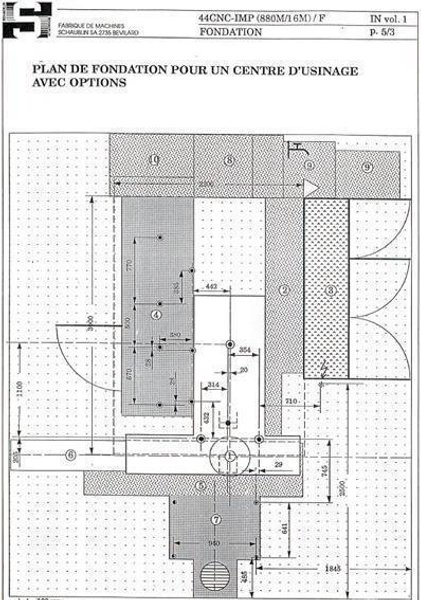 Schaublin - 44 CNC X:520 - Y:520 - Z:420mm