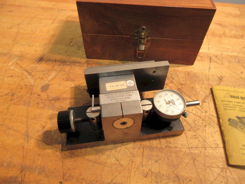 Repco Adjustable Angle Dial, Lufkin .001 Travel Indicator w/ Wood Box- Auction Item