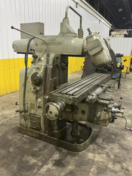 #3 CINCINNATI MODEL #3MI HORIZONTAL UNIVERSAL MILL WITH TOOLMAKERS OVERARM SPINDLE: YOBRO #25929