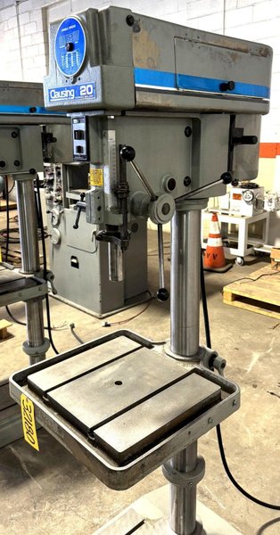 20" Clausing Single Spindle Drill, 300-2000 RPM,  22" x 19" Tbl., 1 HP, 1 Phase