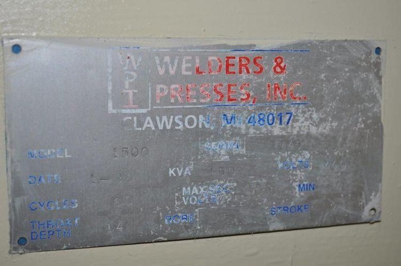 WPI 150 KVA SPOT WELDER, S/N 1145, STOCK# 14155J
