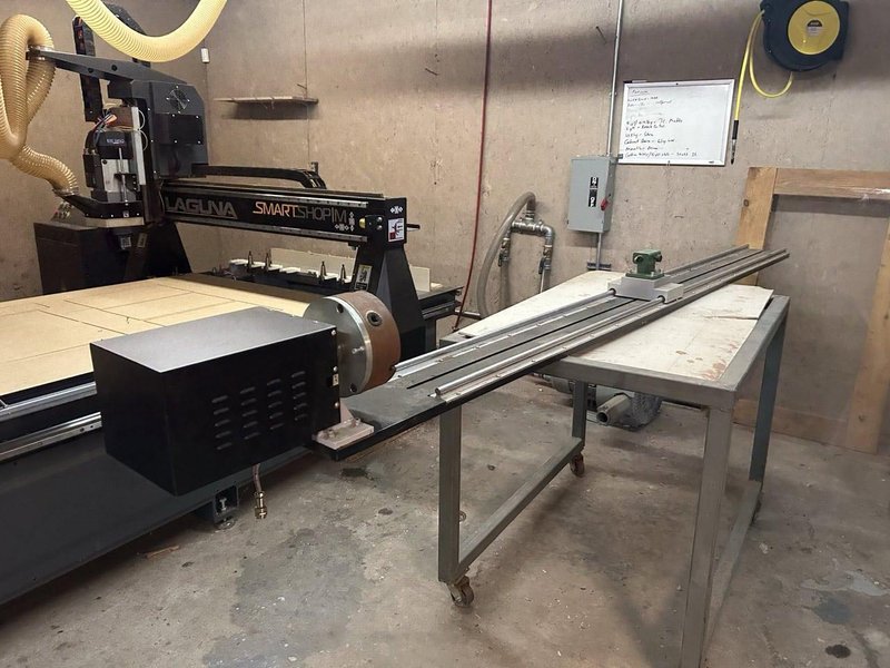4′ x 8′ Laguna Smartshop M CNC Router, 2022 – 4th Axis Attachment &amp; Electronics