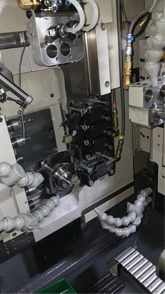 Nomura NN 32YB3, CNC Swiss Screw Machine, 2022 – LNS Alpha 538 Bar Feeder,  TRI-MIST 850 G2 Mist Collector, High Pressure Coolant, LOW HOURS
