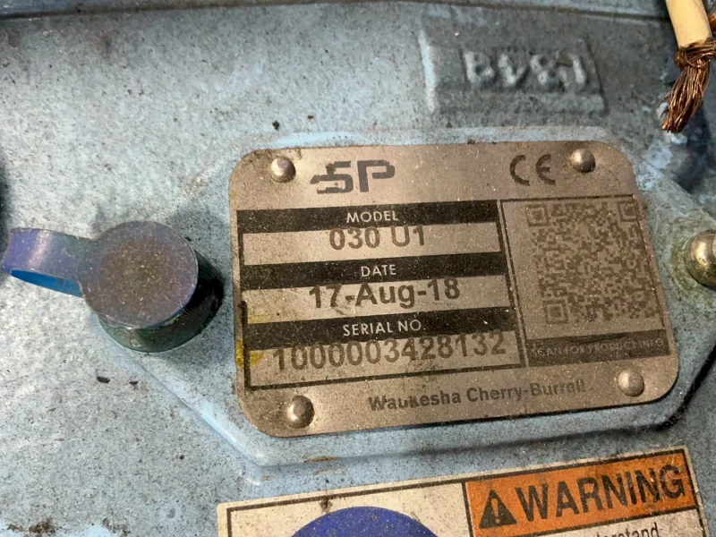 WAUKESHA 3 HP IMPELLER PUMP  -  030 U1