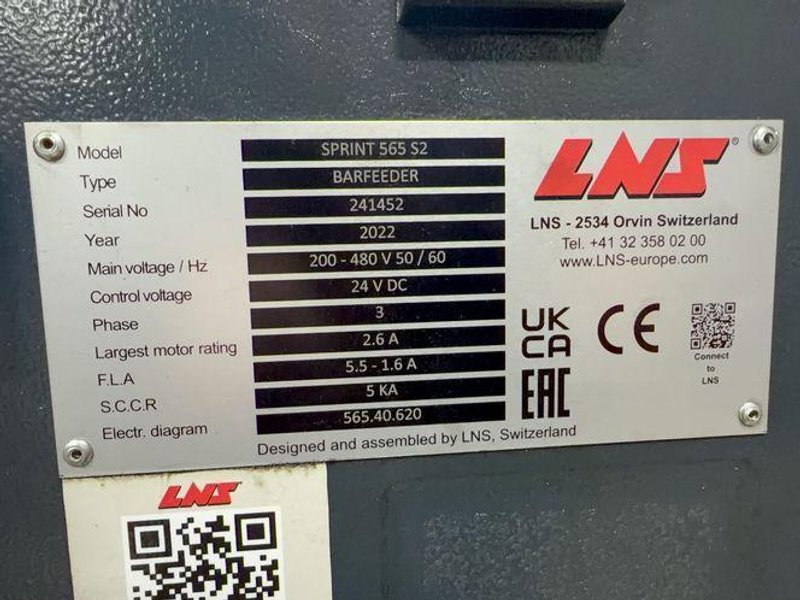 LNS 190" BAR FEEDER  -  SPRINT 565 S2