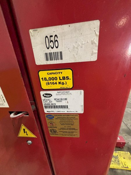 (4) 18,000 LBS ROTARY LIFT MODEL #MCH418U100 WIRELESS BATTERY VEHICLE COLUMN JACK LIFTS: STOCK #23488