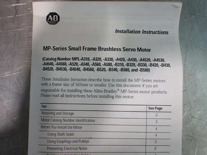 Allen-bradley Servo Motor - Mpl-a320p-mj24aa