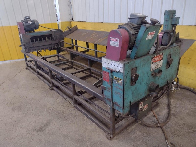3&quot; x 12&#039; BUCKEYE MFG MODEL #56-98326 TUBE &amp; PIPE ROTARY BRUSH DEBURRING MACHINE: STOCK #16173